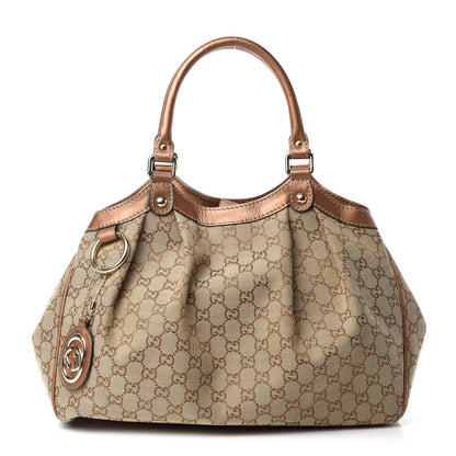 Gucci Monogram Medium Sukey Tote Bronze 1 of 11