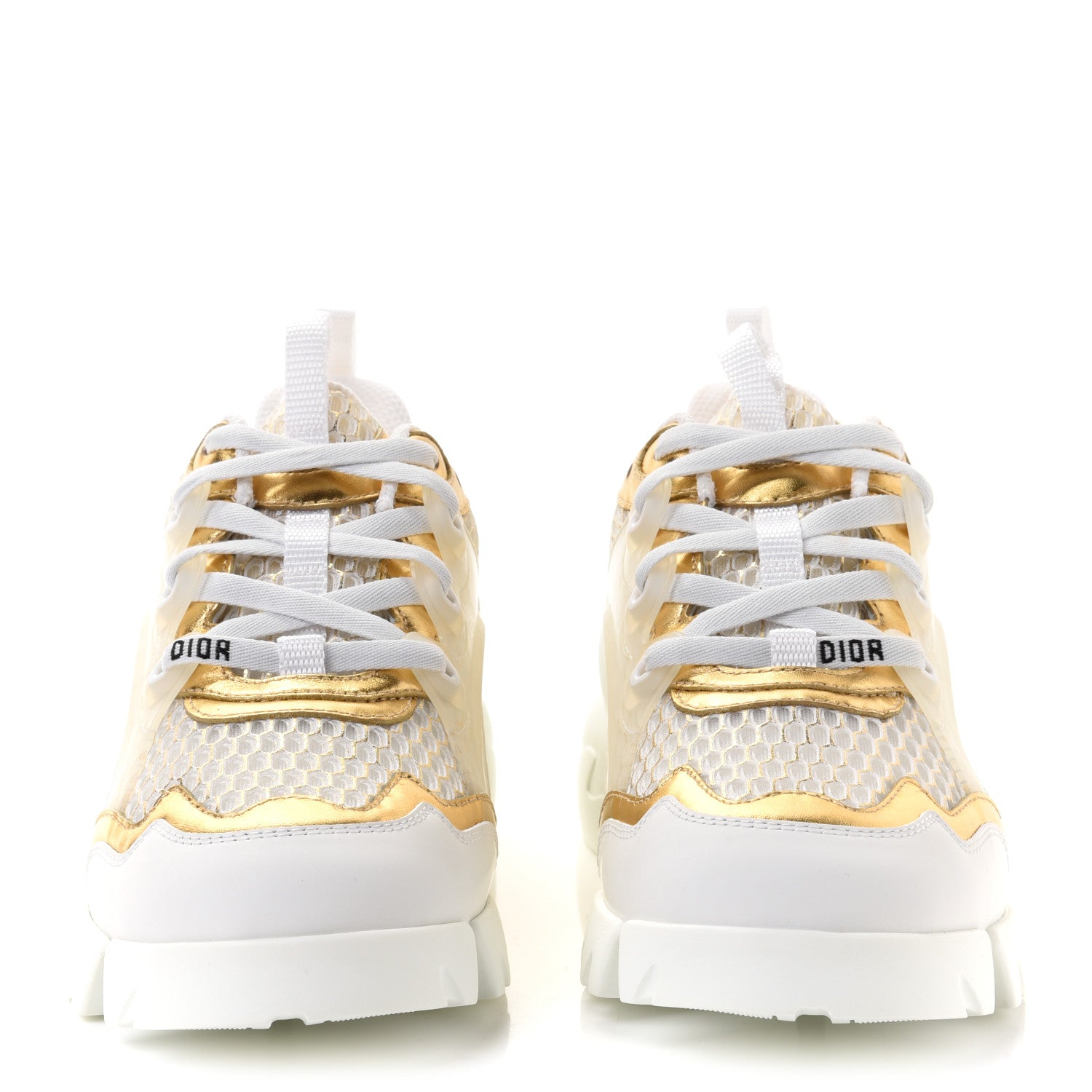Christian Dior Mesh D-Connect Sneakers 37 Gold 2 of 10