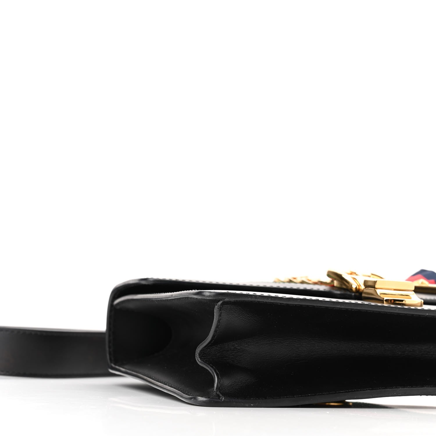 Gucci Calfskin Small Sylvie Shoulder Bag Black 9 of 10