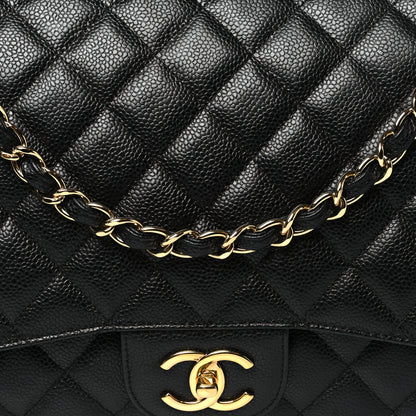 Chanel Caviar Quilted Maxi Double Flap Black 8 of 10