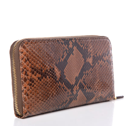 Prada Python Zip Around Wallet Brandy 3 of 10
