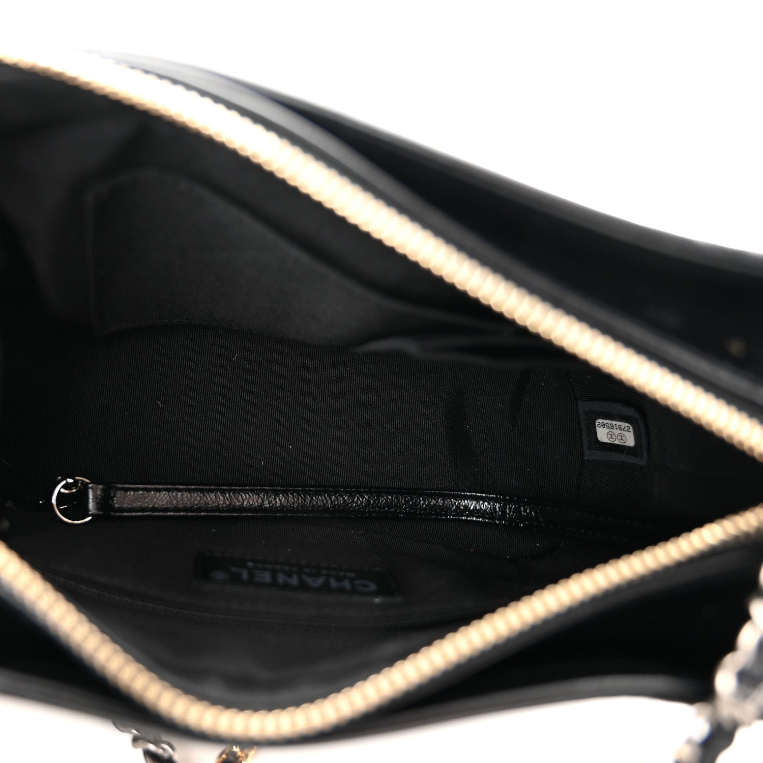 Chanel Tweed Calfskin Quilted Small Gabrielle Hobo Black Multicolor 4 of 10