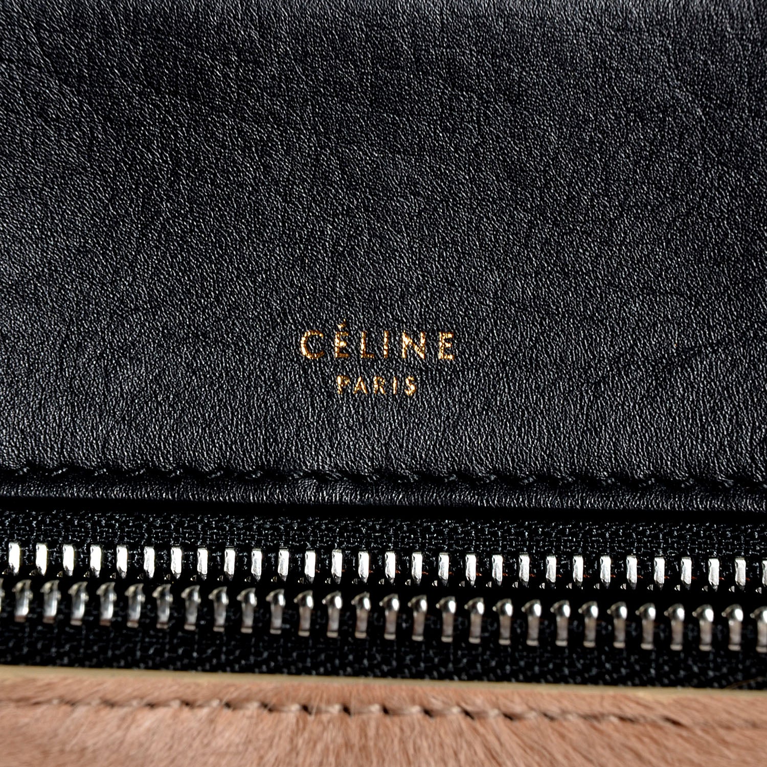 Celine Pony Hair Medium Edge Shoulder Bag Praline 6 of 9