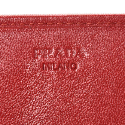 Prada Nappa Flame Continental Flap Wallet Red 6 of 8