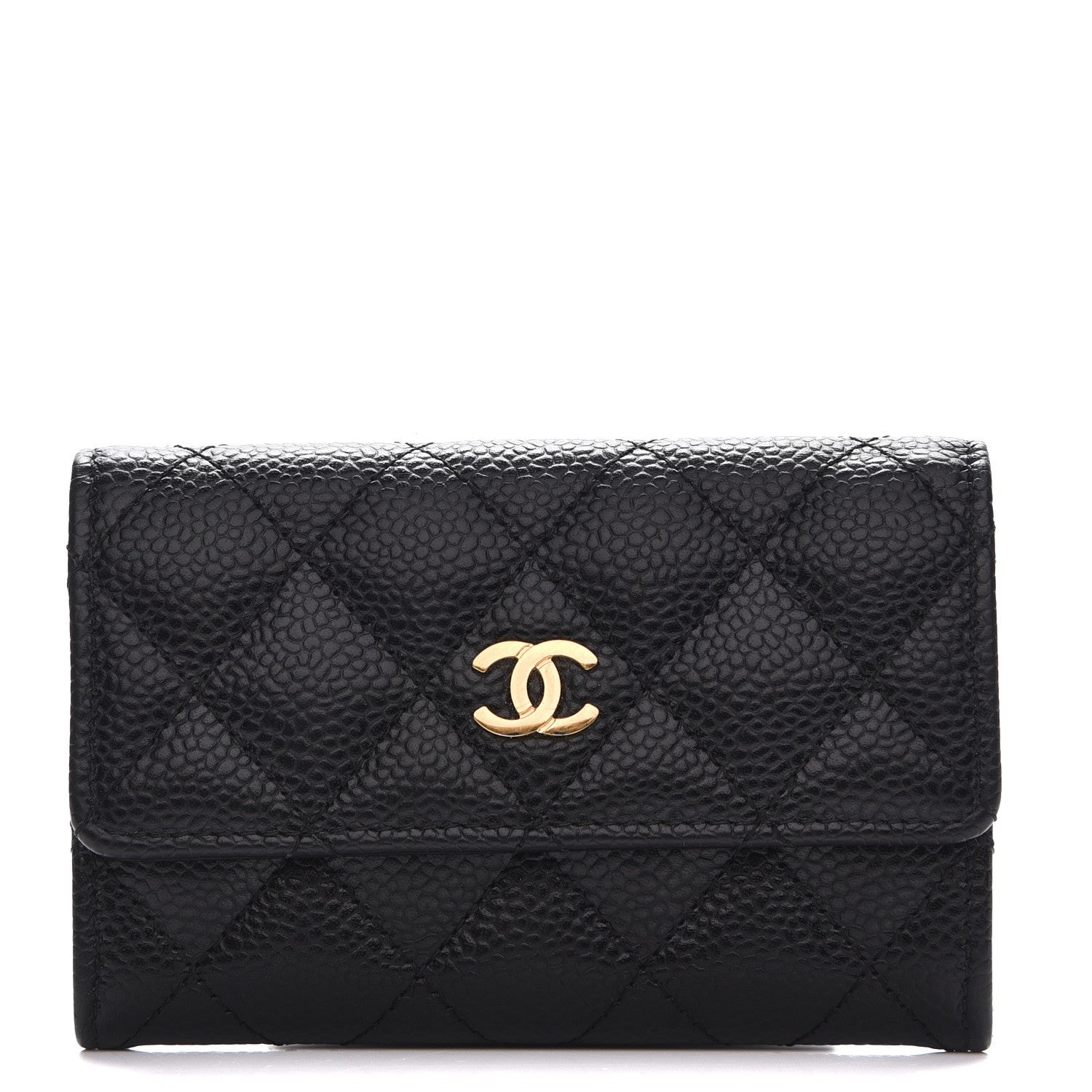 Chanel Caviar Quilted Flap Card Holder Black 1 of 8
