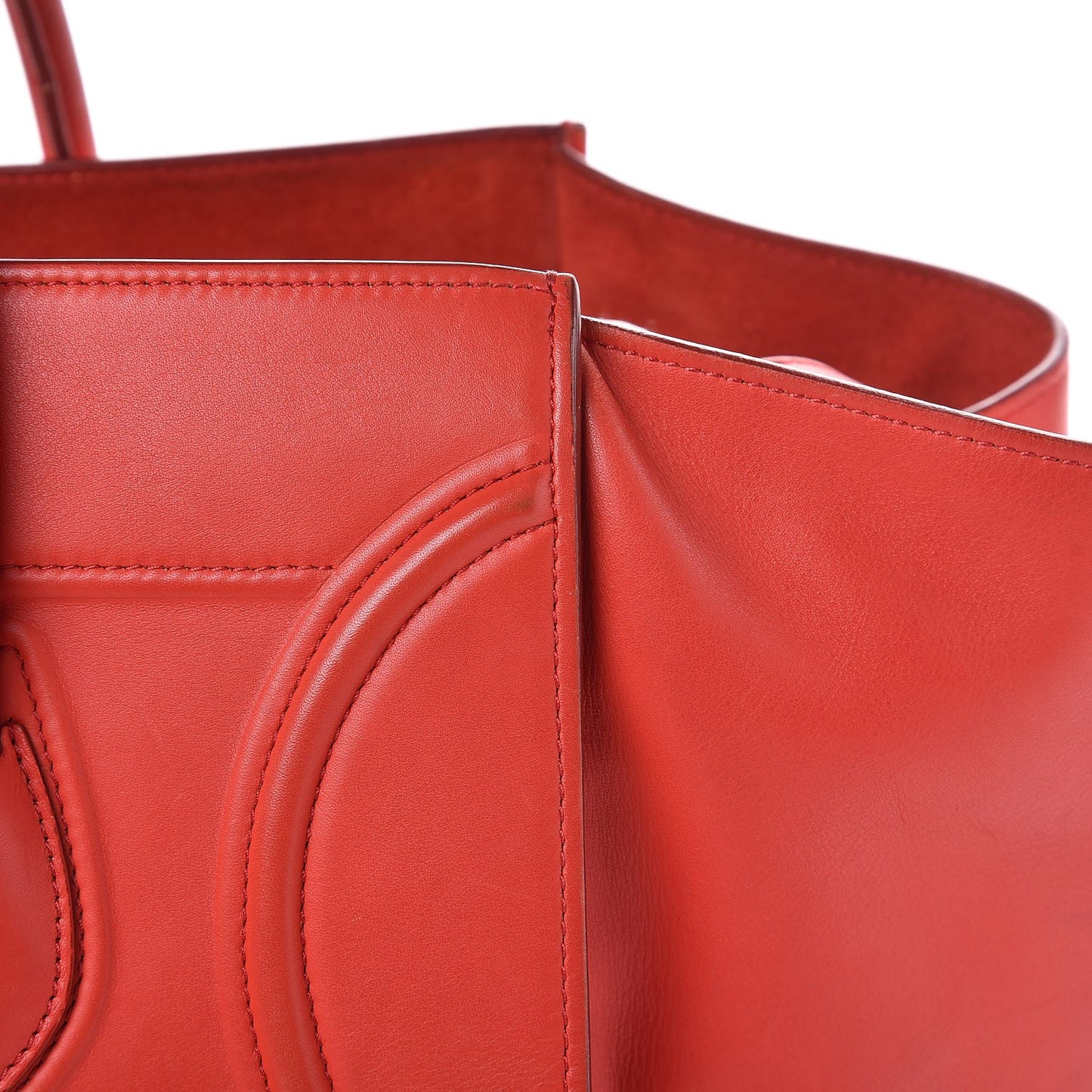 Nappa Calfskin Medium Phantom Luggage Vermillion
