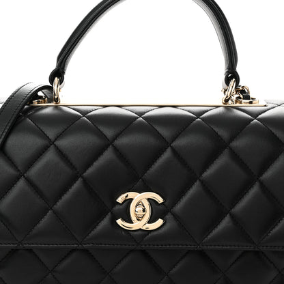 Chanel Lambskin Quilted Medium Trendy CC Flap Dual Handle Bag Black 8 of 11