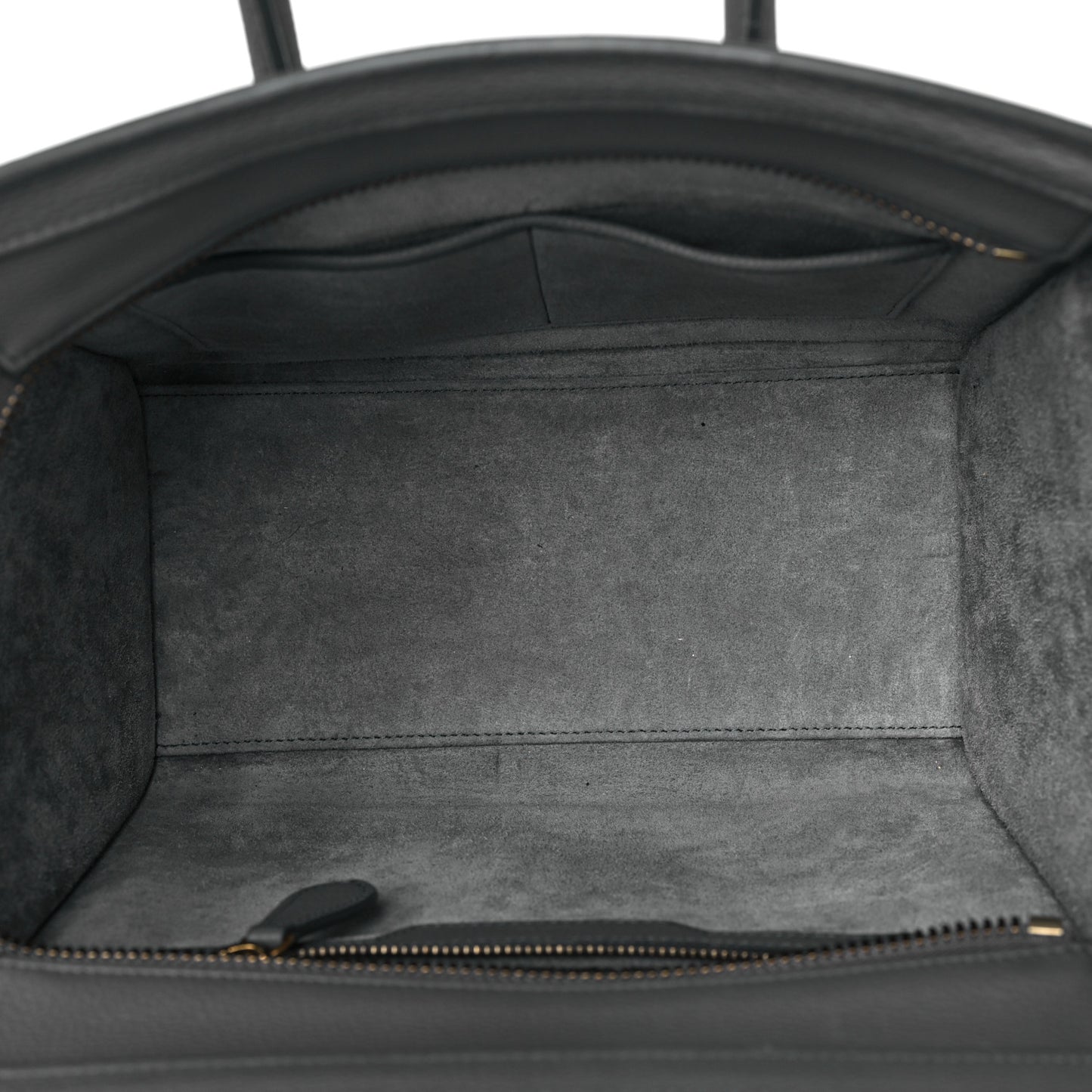 Baby Drummed Calfskin Micro Luggage Kohl