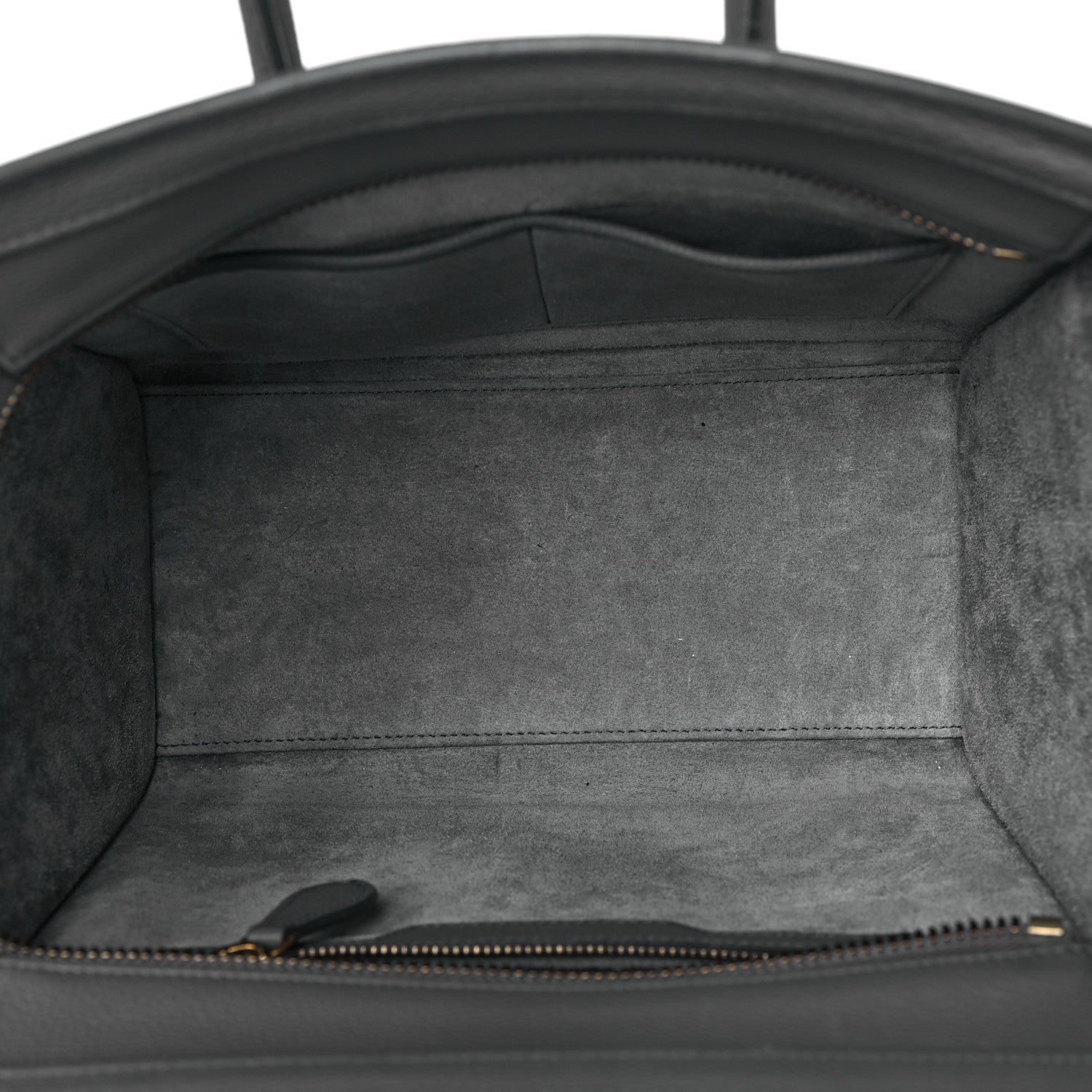 Celine Baby Drummed Calfskin Micro Luggage Kohl 5 of 9