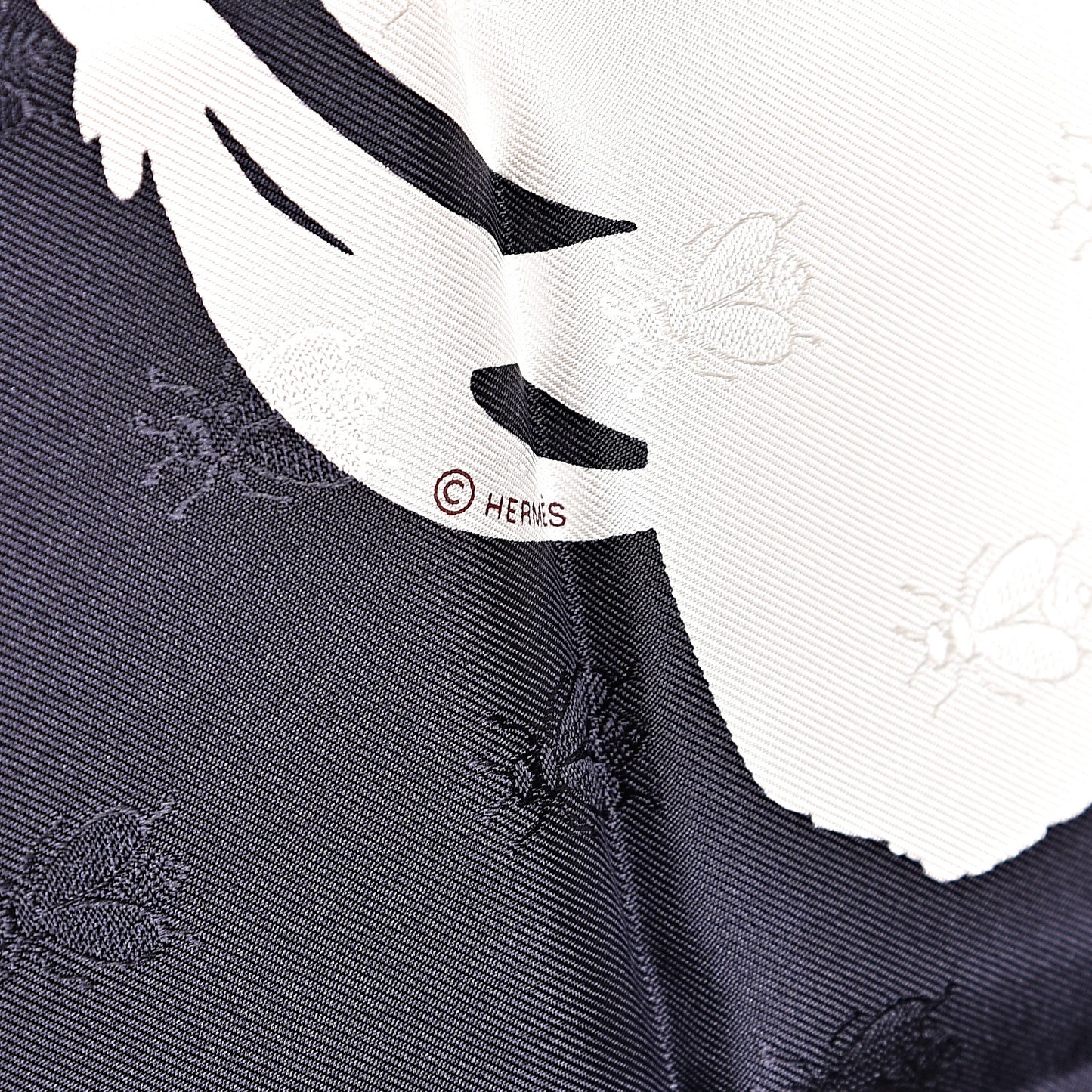 Silk Brides De Gala Quadri Tattoo Scarf 90 Marine White Bourgogne