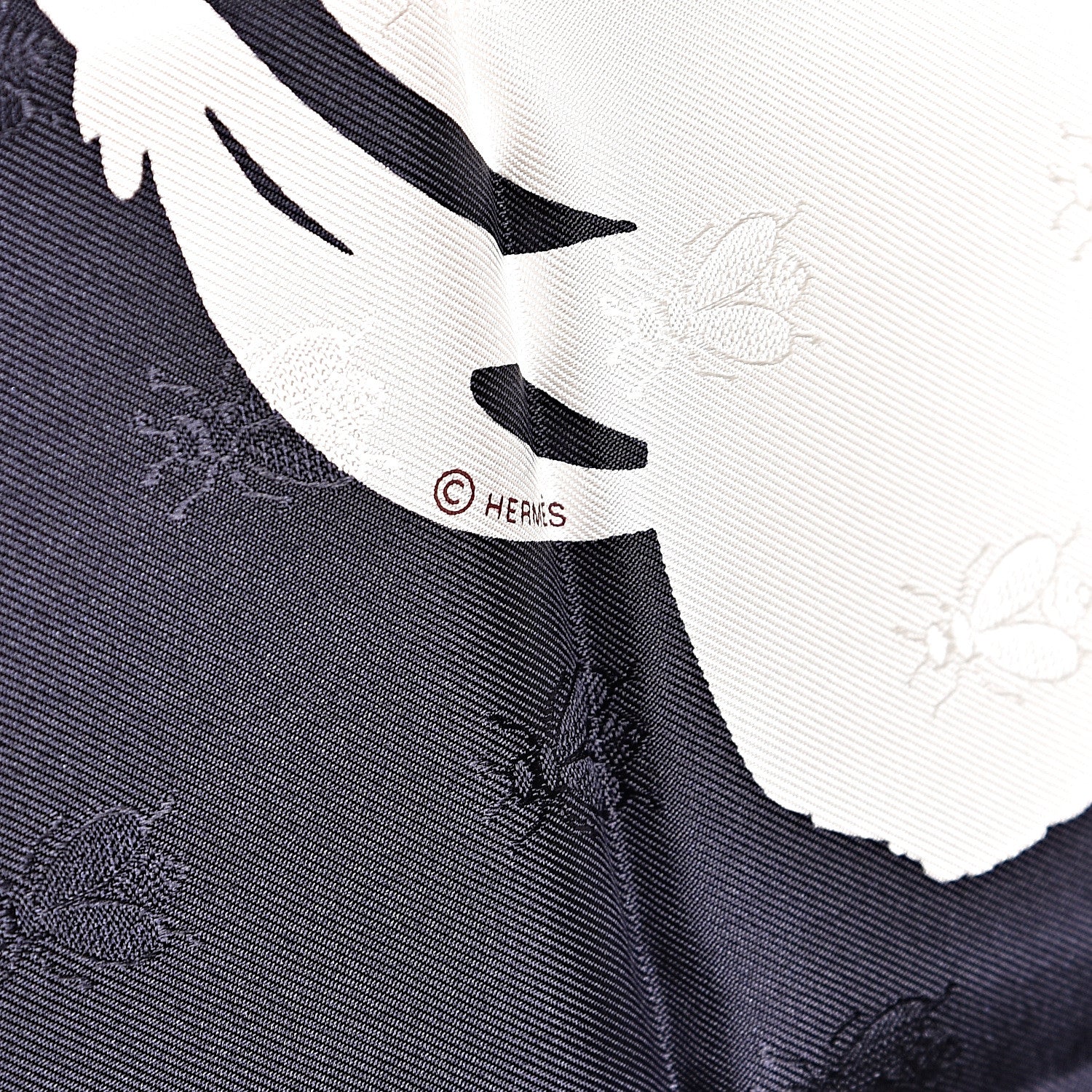 Hermes Silk Brides De Gala Quadri Tattoo Scarf 90 Marine White Bourgogne 4 of 4