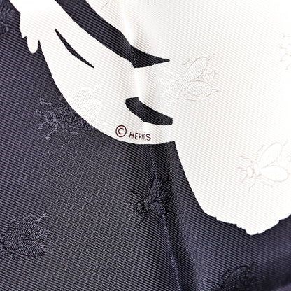 Hermes Silk Brides De Gala Quadri Tattoo Scarf 90 Marine White Bourgogne 4 of 4