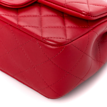 Chanel Lambskin Quilted Mini Rectangular Flap Red 11 of 11