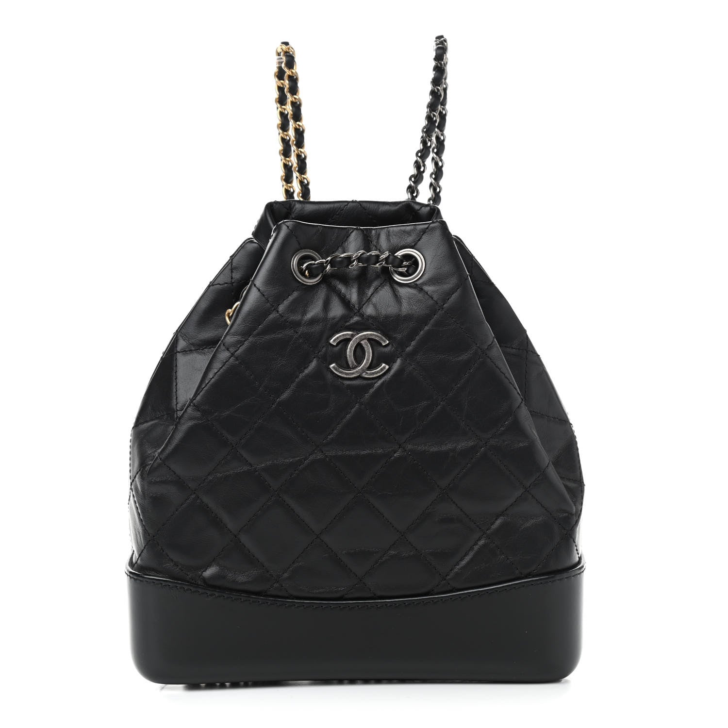 Chanel Aged Calfskin Quilted Small Gabrielle Backpack Black 1 of 11