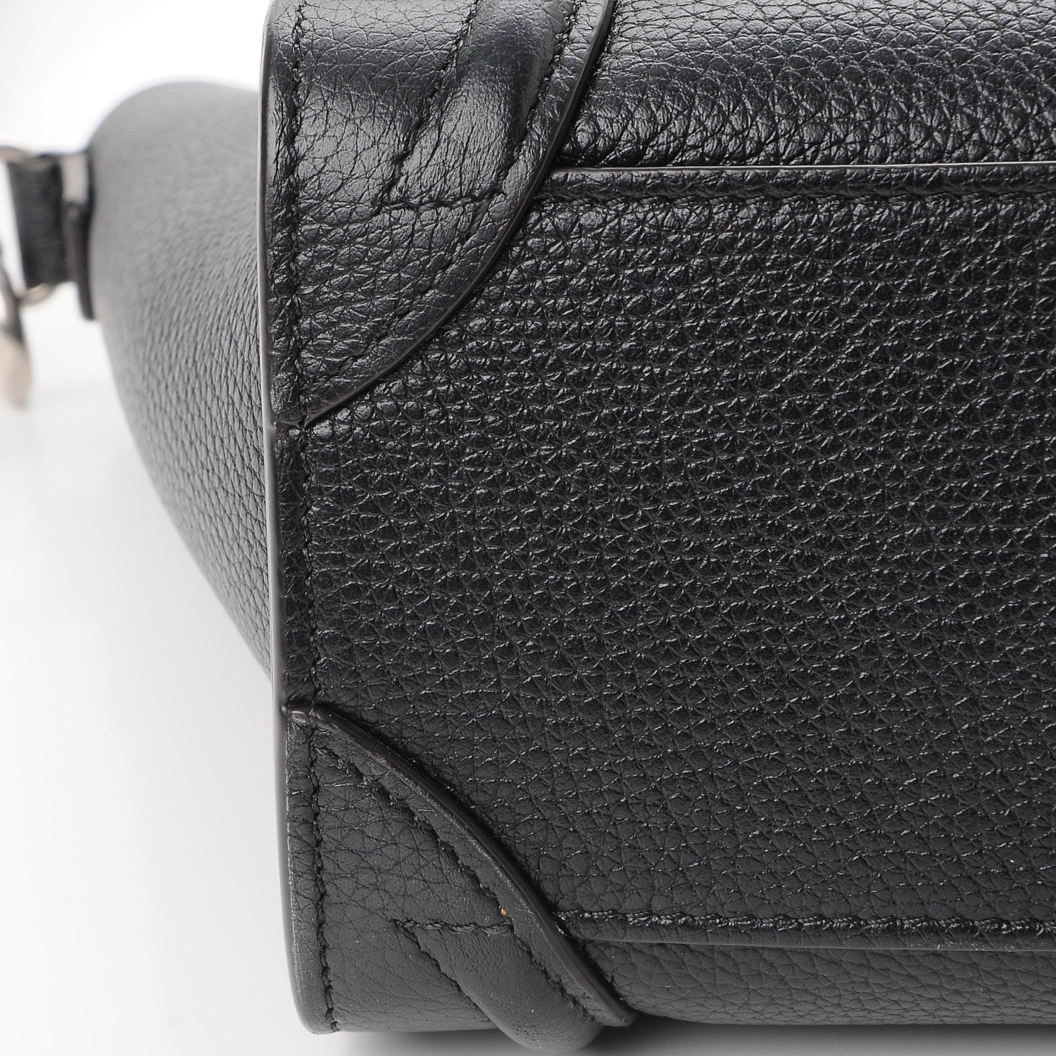 Celine Drummed Calfskin Nano Luggage Black 9 of 9