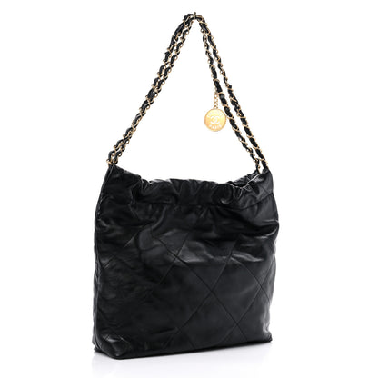 Chanel Shiny Calfskin Quilted Small Chanel 22 Black 4 of 11