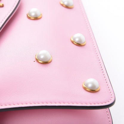 Gucci Nappa Pearl Studded Mini Queen Margaret Broadway Shoulder Bag Sugar Pink 10 of 10