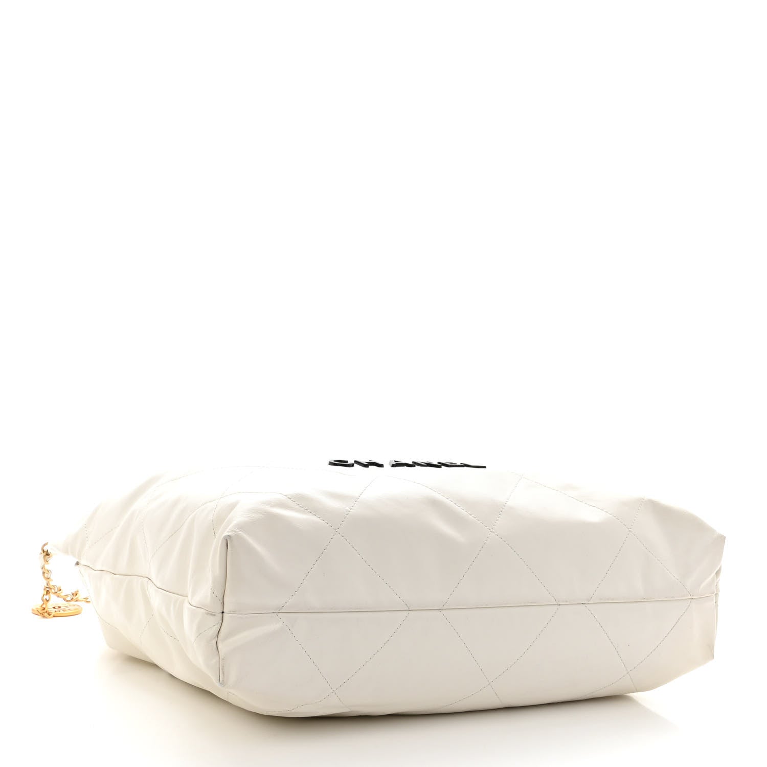 Chanel Shiny Calfskin Quilted Chanel 22 White Black 5 of 11