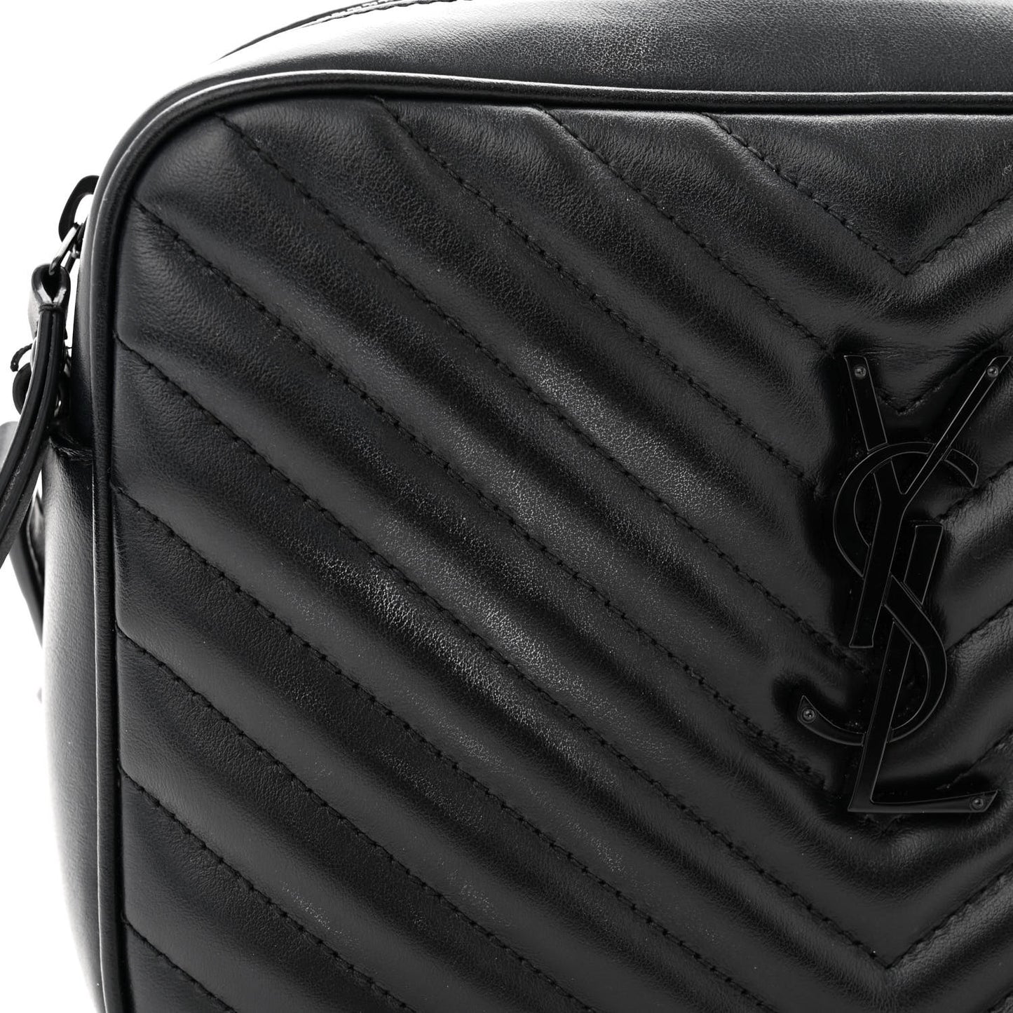 Calfskin Matelasse Monogram Monochrome Lou Camera Bag Black