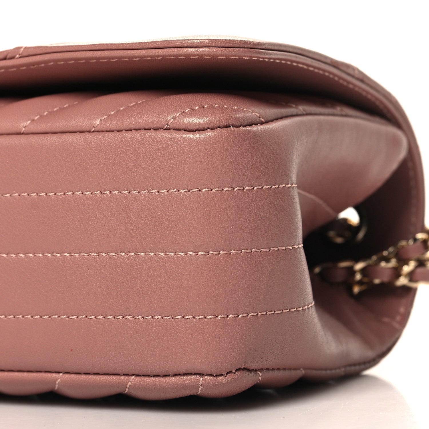 Chanel Calfskin Chevron Quilted Mini Statement Flap Pink 10 of 11