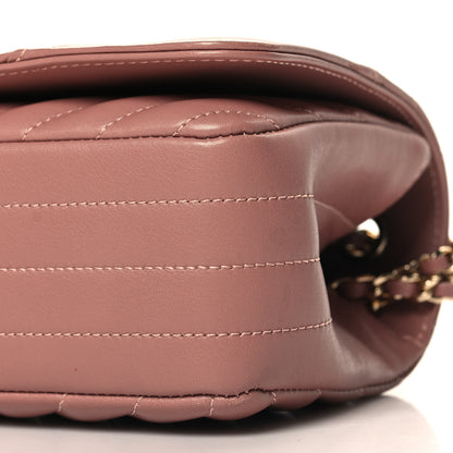 Chanel Calfskin Chevron Quilted Mini Statement Flap Pink 10 of 11