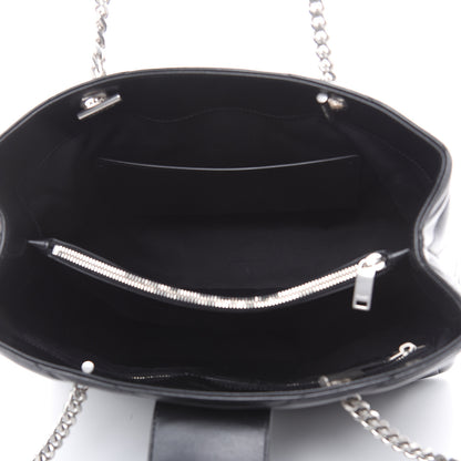 Saint Laurent Calfskin Y Quilted Monogram Large Loulou Shopper Black 5 of 10