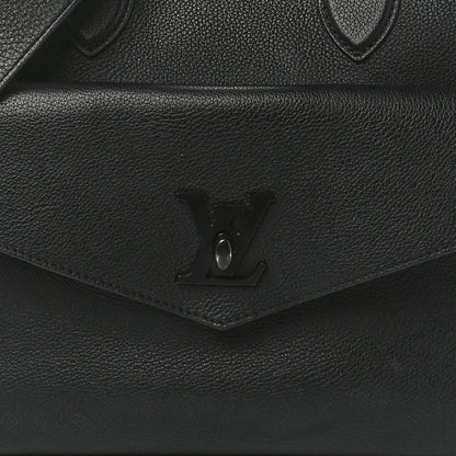 Louis Vuitton Soft Calfskin Lockme Tote MM Black 7 of 11