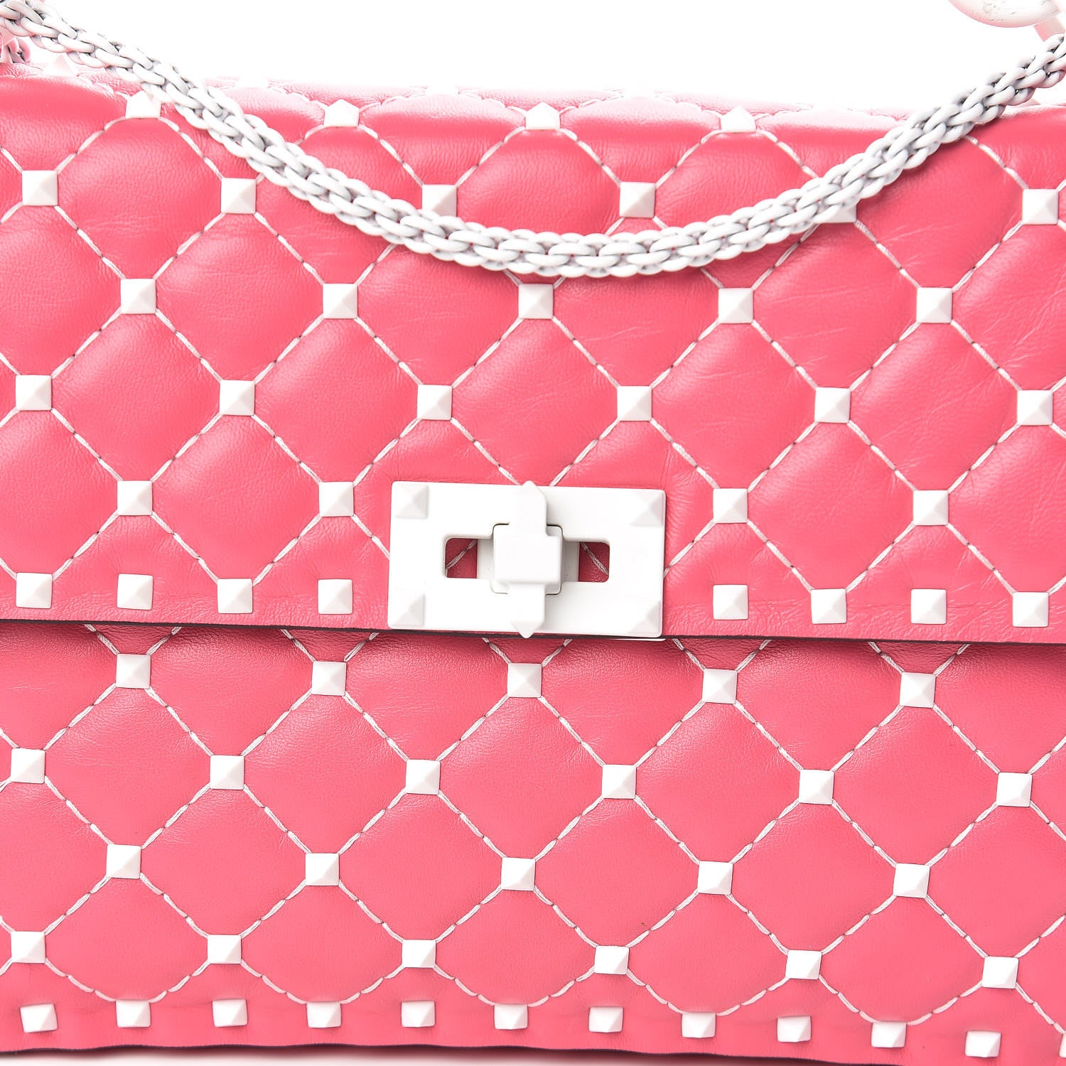Valentino Garavani Lambskin Medium Free Rockstud Spike Shoulder Bag Shadow Pink 7 of 12