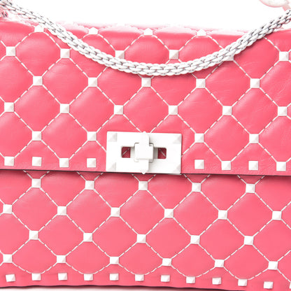 Valentino Garavani Lambskin Medium Free Rockstud Spike Shoulder Bag Shadow Pink 7 of 12