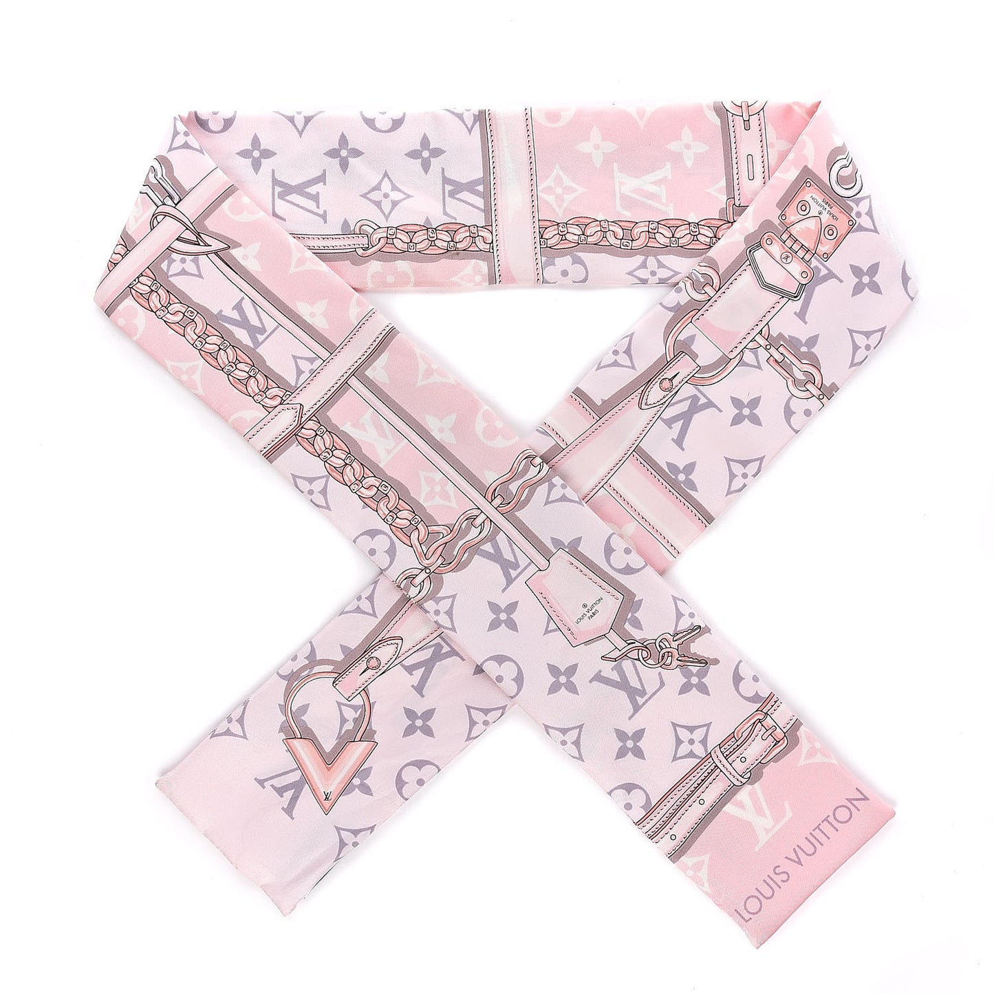 Silk Monogram Confidential Bandeau Light Pink
