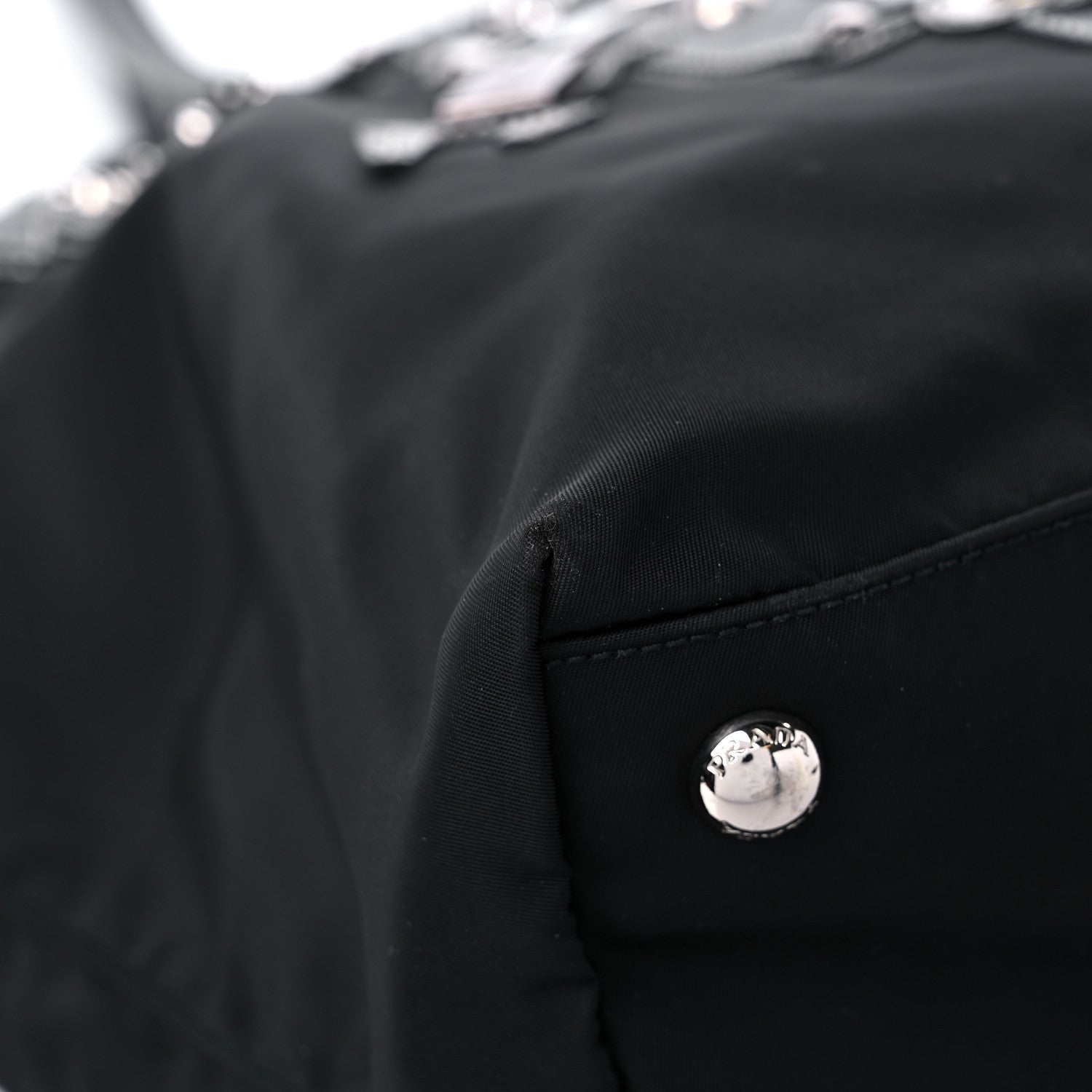 Prada Nylon Tessuto Saffiano Robot Tote Bag Black 7 of 14