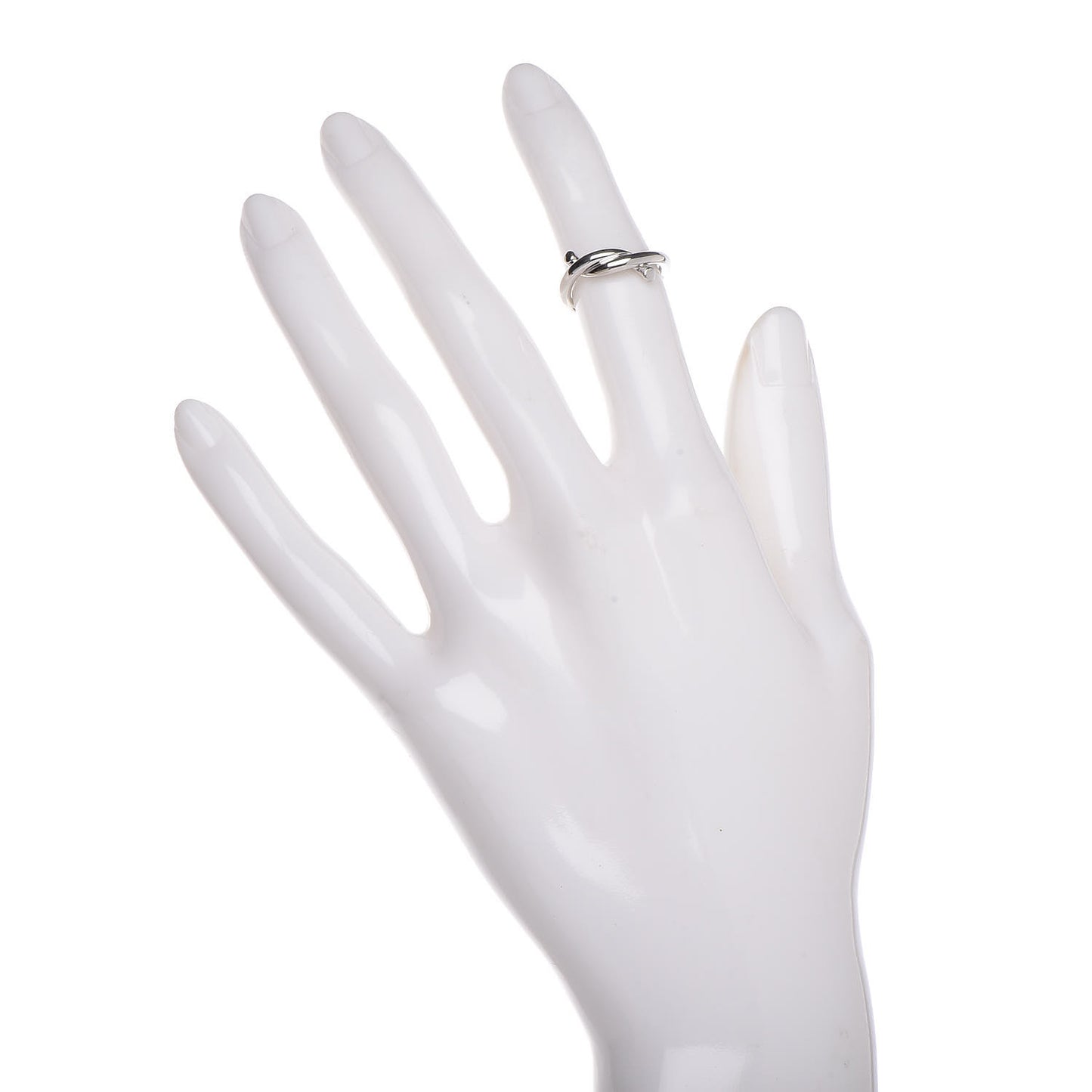 18K White Gold Entrelaces Ring 46 3.75