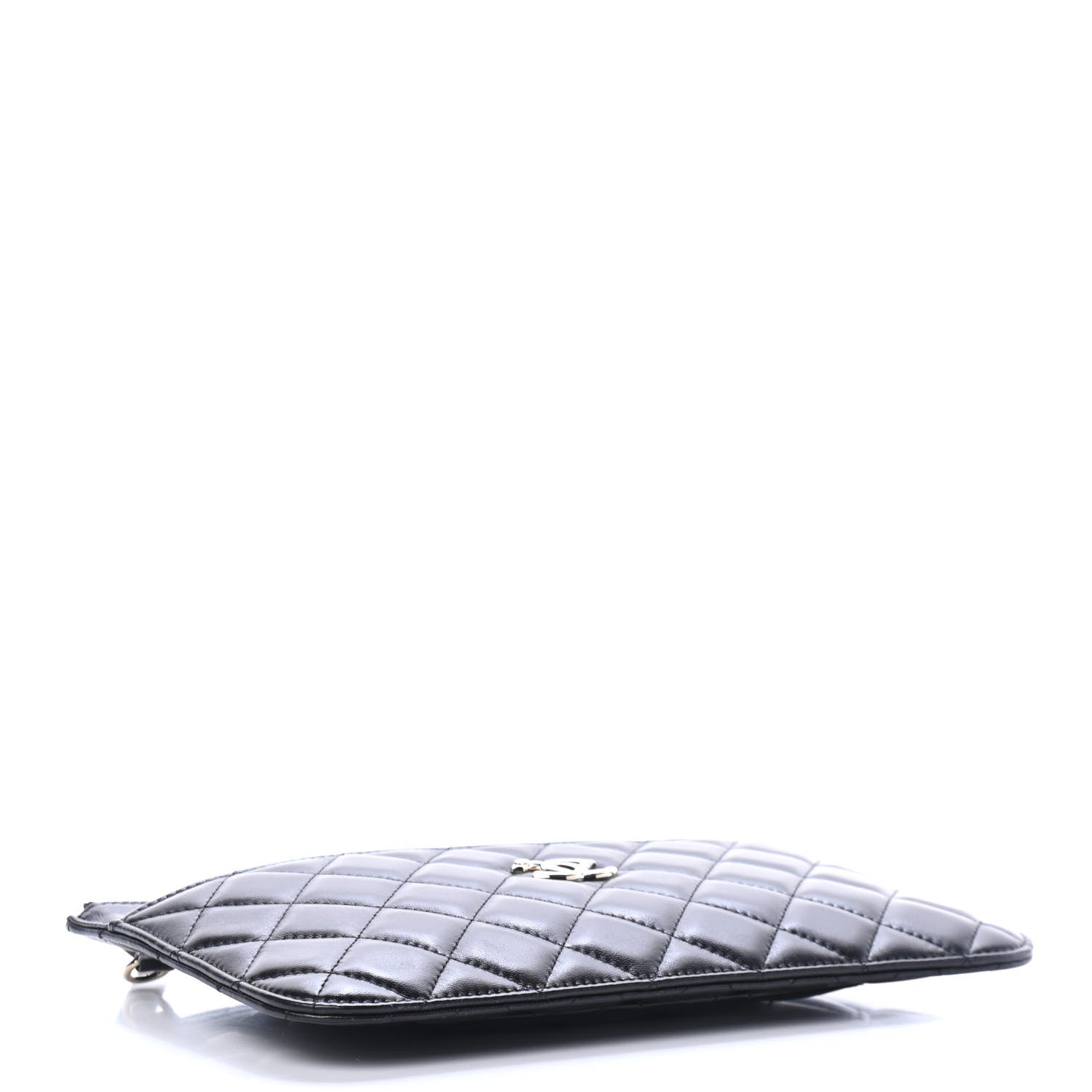 Chanel Lambskin Quilted Clutch With Chain Black 4 of 5