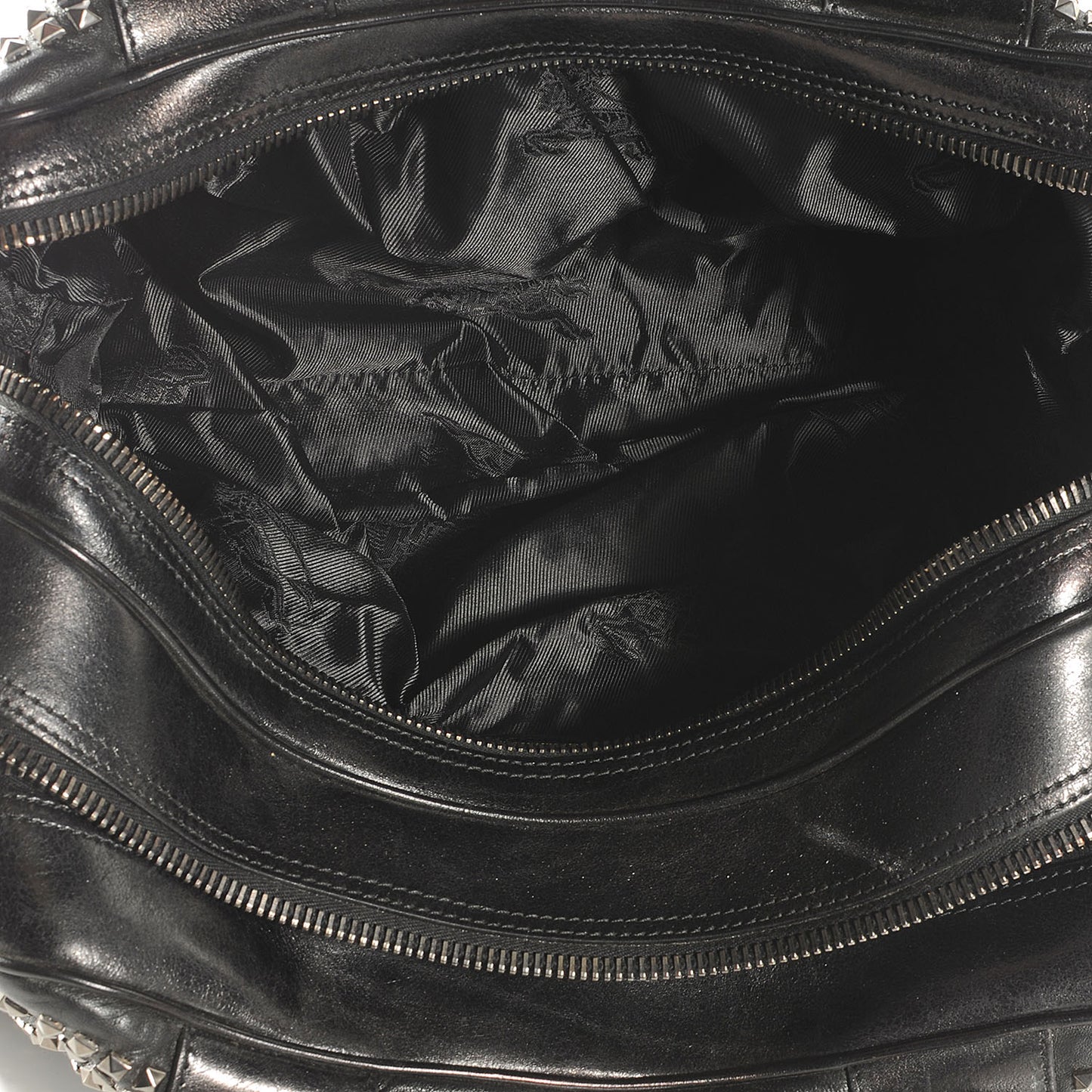 Prorsum Calfskin Studded Knight Satchel Black