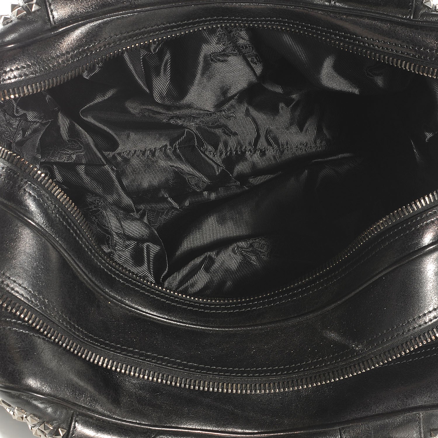 Burberry Prorsum Calfskin Studded Knight Satchel Black 5 of 8