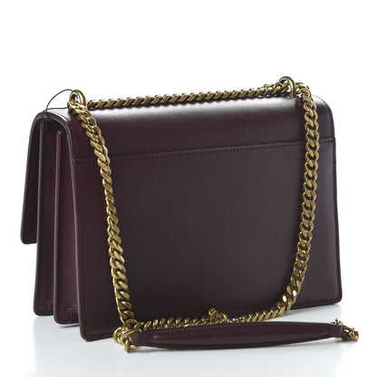 Saint Laurent Calfskin Medium Monogram Sunset Bordeaux 3 of 9