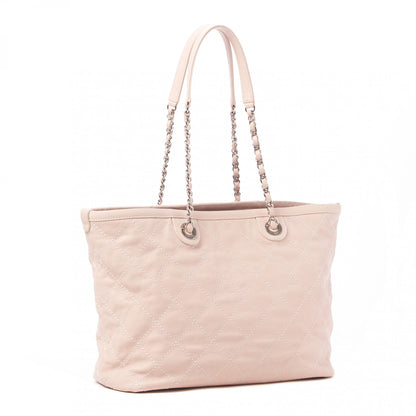 Chanel Grained Calfskin Quilted Small Daily Shopping Tote Light Pink 3 of 10
