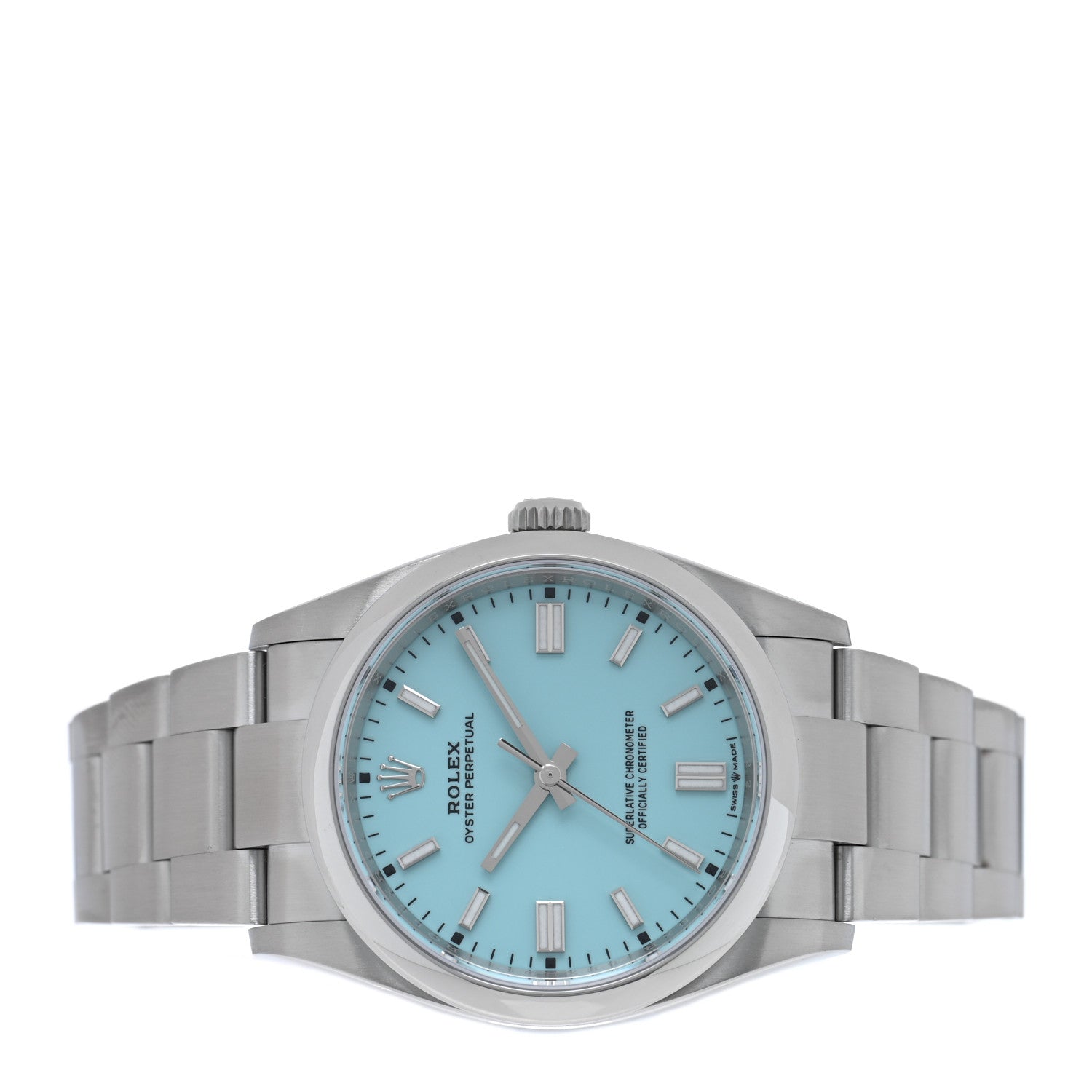 Rolex Stainless Steel 36mm Oyster Perpetual Watch Turquoise 126000 2 of 5