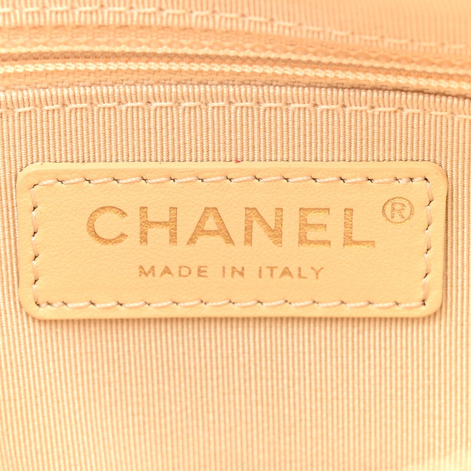 Chanel Goatskin Quilted Waist Bag Beige White Black 7 of 12
