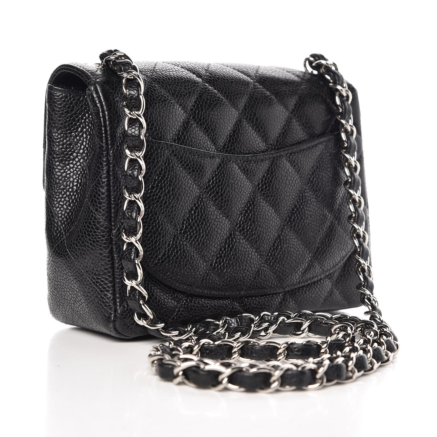 Caviar Quilted Mini Square Flap Black