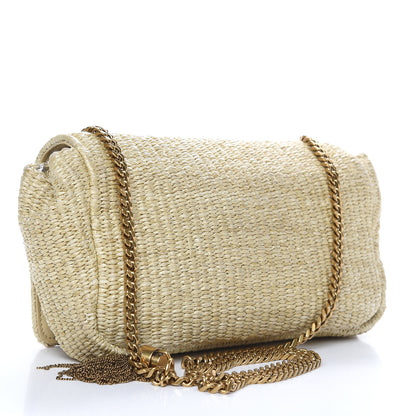 Saint Laurent Raffia Medium Monogram Kate Satchel Naturale 3 of 15