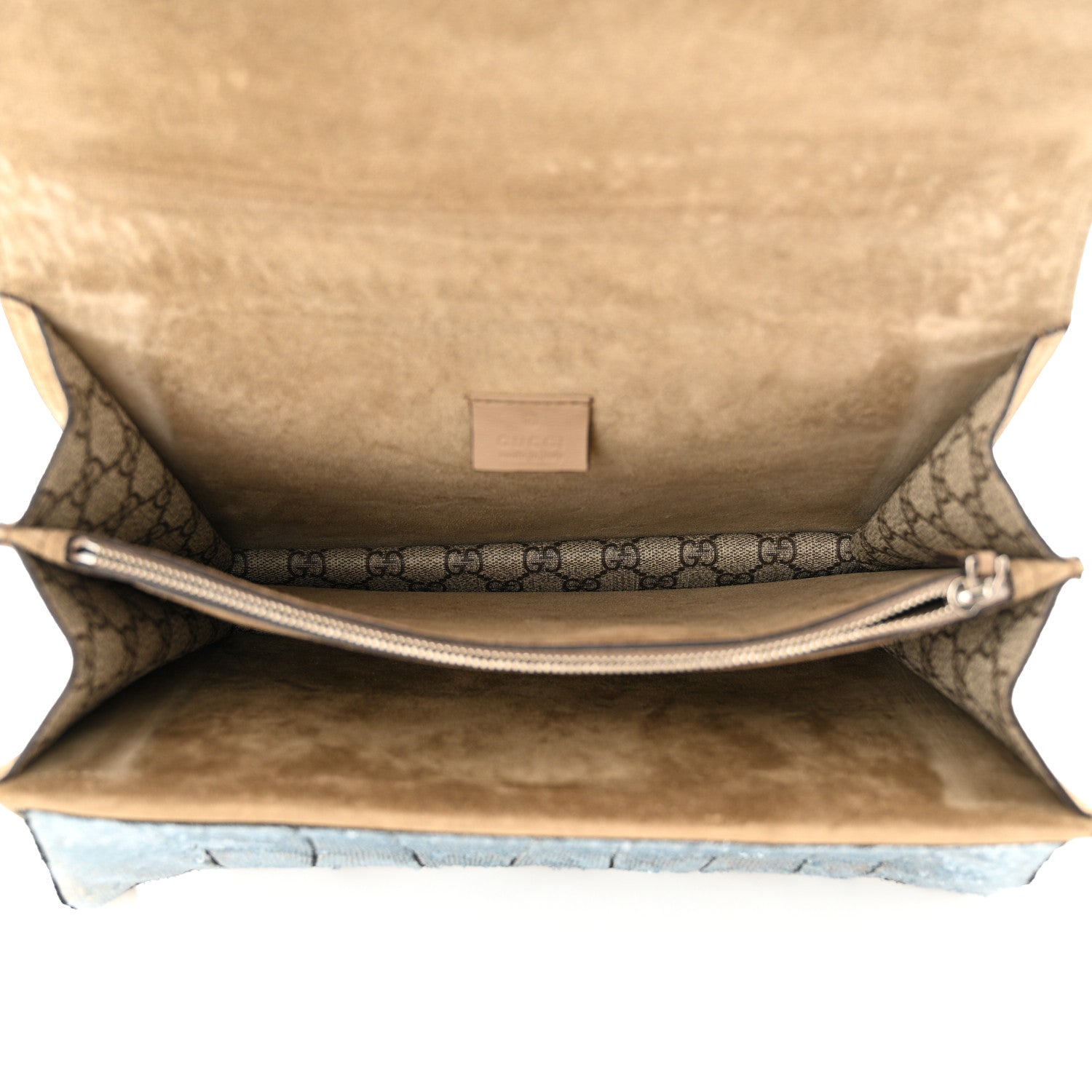 Gucci GG Supreme Monogram Lightning Embroidered Medium Dionysus Shoulder Bag Beige 5 of 12