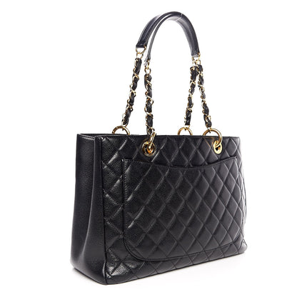 Chanel Caviar Quilted Grand Shopping Tote GST Black 3 of 7