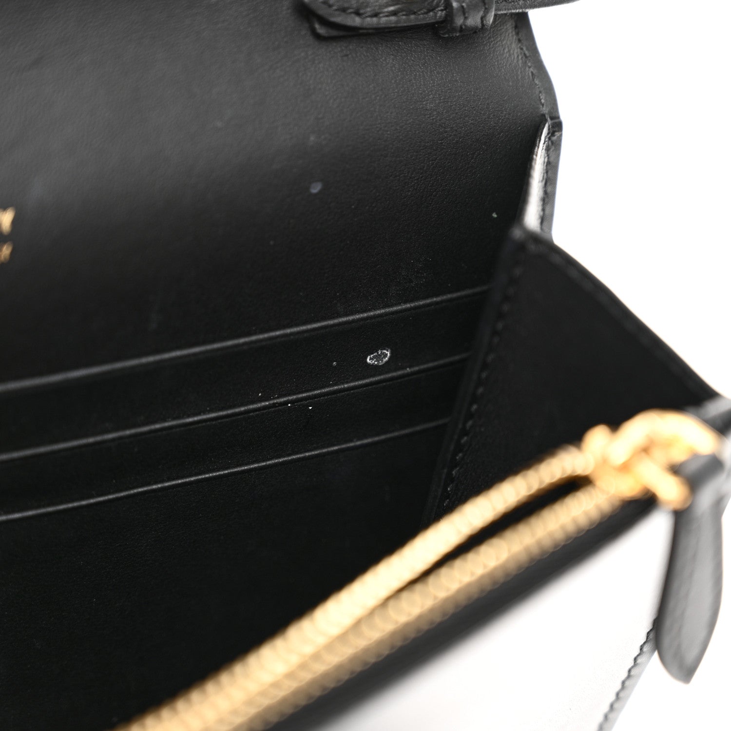Burberry Calfskin Monogram TB Mini Flat Crossbody Bag Black 10 of 13