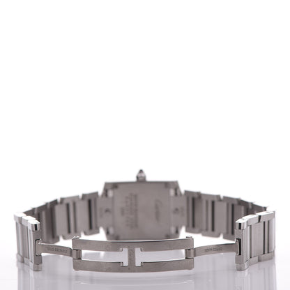 Cartier Stainless Steel Pink Mother of Pearl 20mm Tank Francaise Quartz Watch 6 of 6