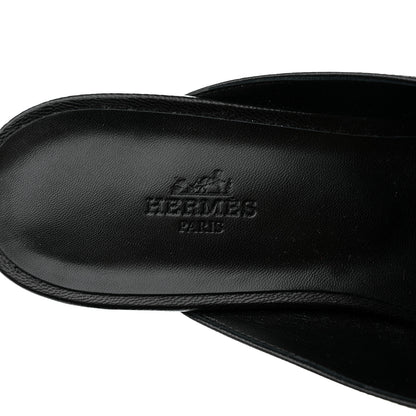 Hermes Goatskin Oz Mules 41 Black 6 of 9