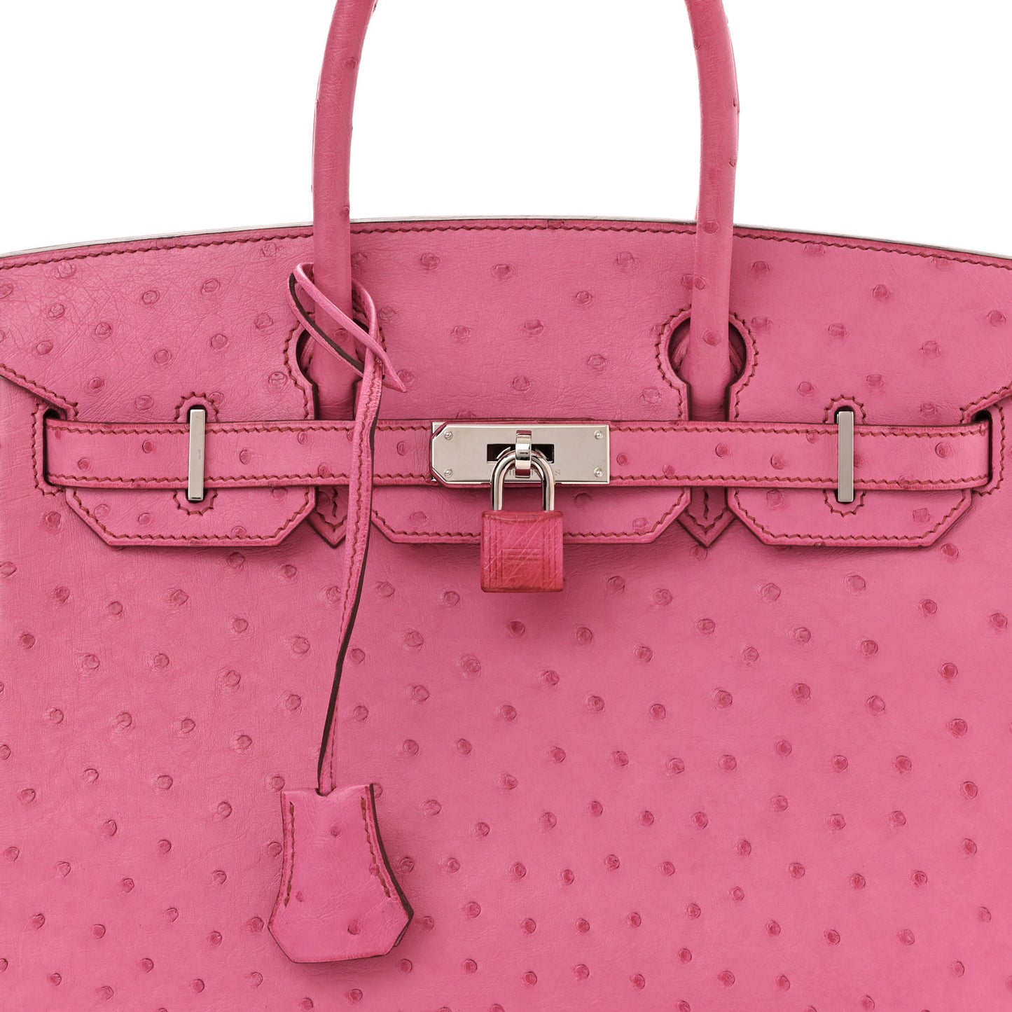 Ostrich Birkin 30 Rose Tyrien