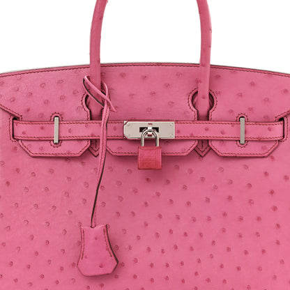Hermes Ostrich Birkin 30 Rose Tyrien 8 of 10