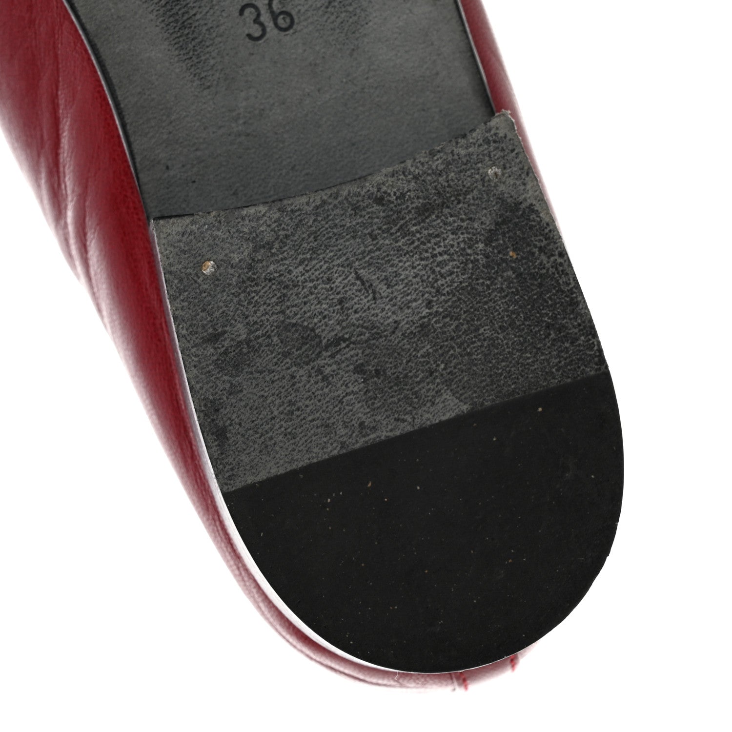 Chanel Lambskin CC Cap Toe Ballerina Flats 36 Red Black 12 of 12