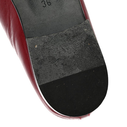 Chanel Lambskin CC Cap Toe Ballerina Flats 36 Red Black 12 of 12